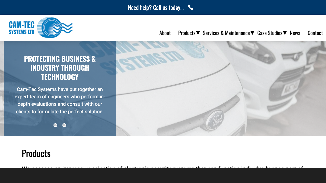 CAM-TEC SYSTEMS LIMITED website preview