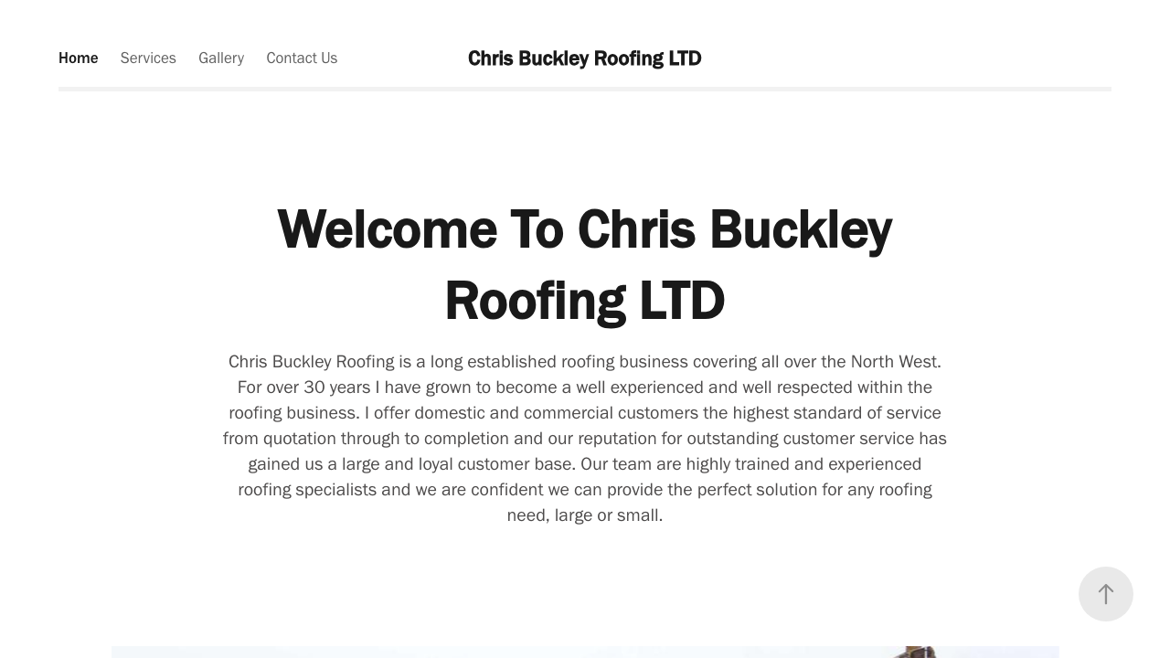 CHRIS BUCKLEY ROOFING LTD website preview