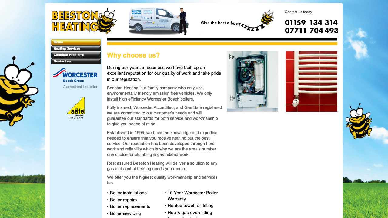 BEESTON HEATING LTD website preview