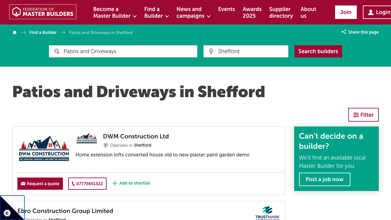 C&N CARPENTRY LIMITED website preview