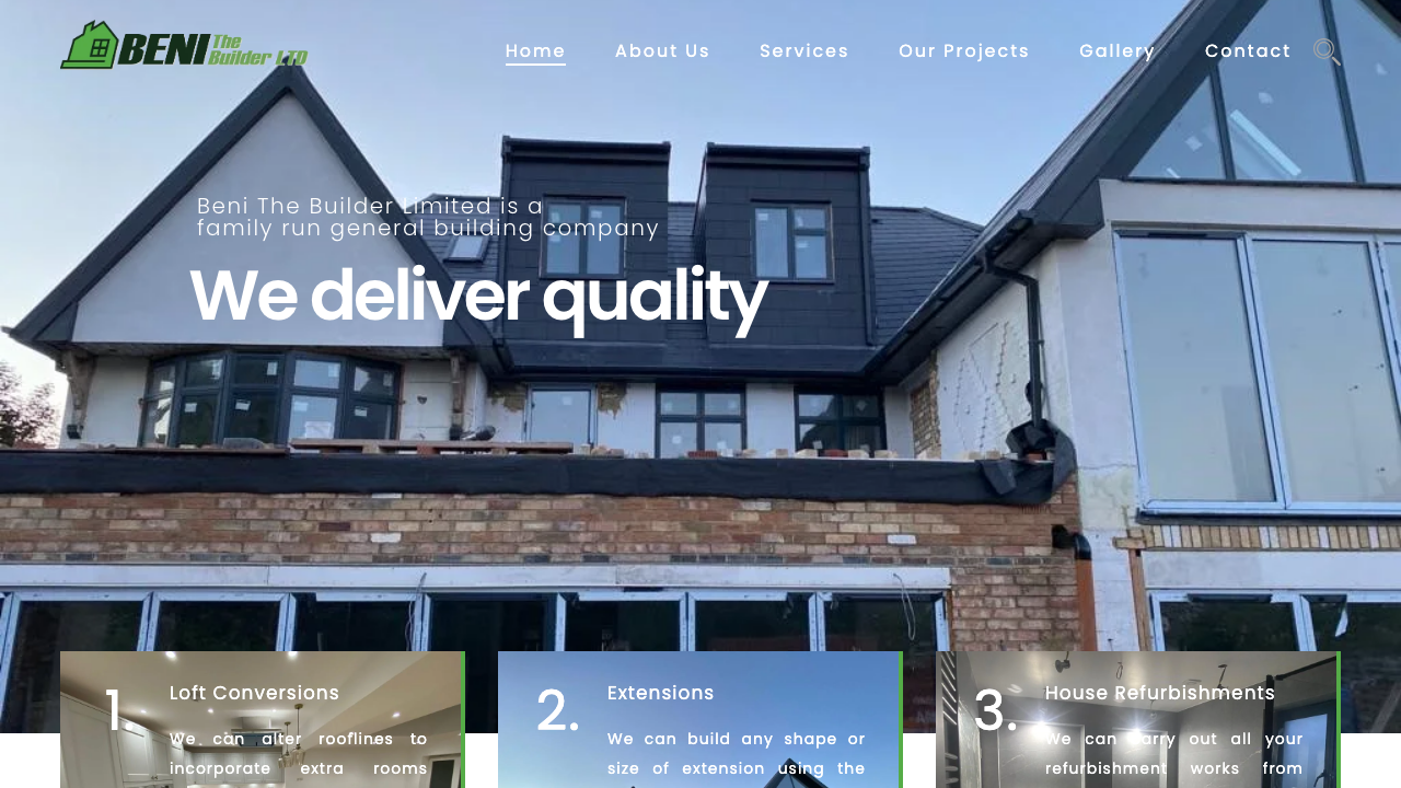 BENI CONSTRUCTION LTD website preview