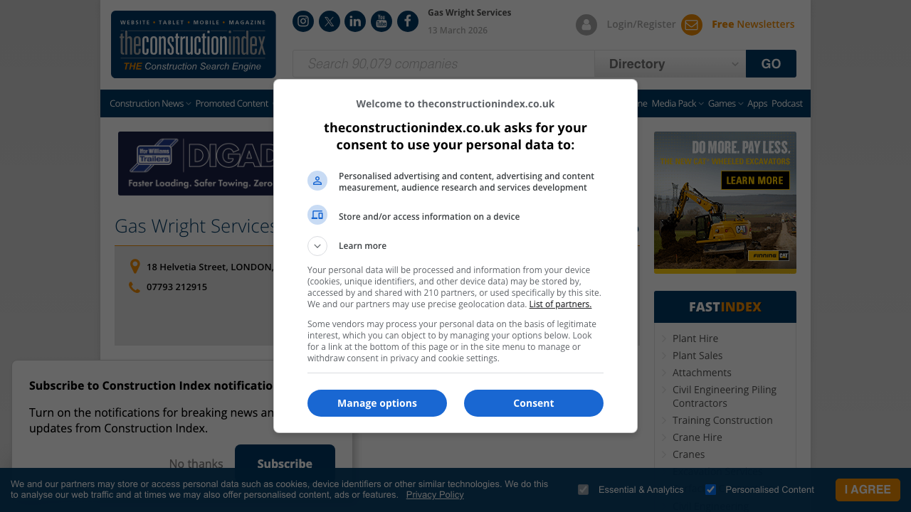 GAS WRIGHT SERVICES LTD website preview