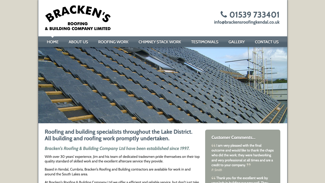 BRACKENS ROOFING & BUILDING COMPANY LIMITED website preview