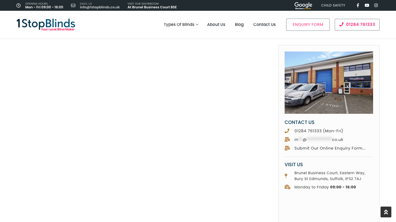 1 STOP BLINDS LIMITED website preview