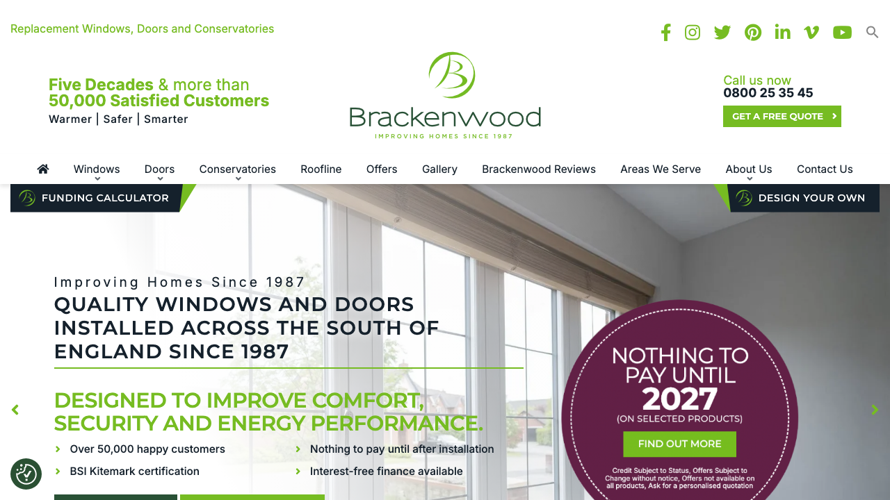 BRACKENWOOD WINDOWS LIMITED website preview