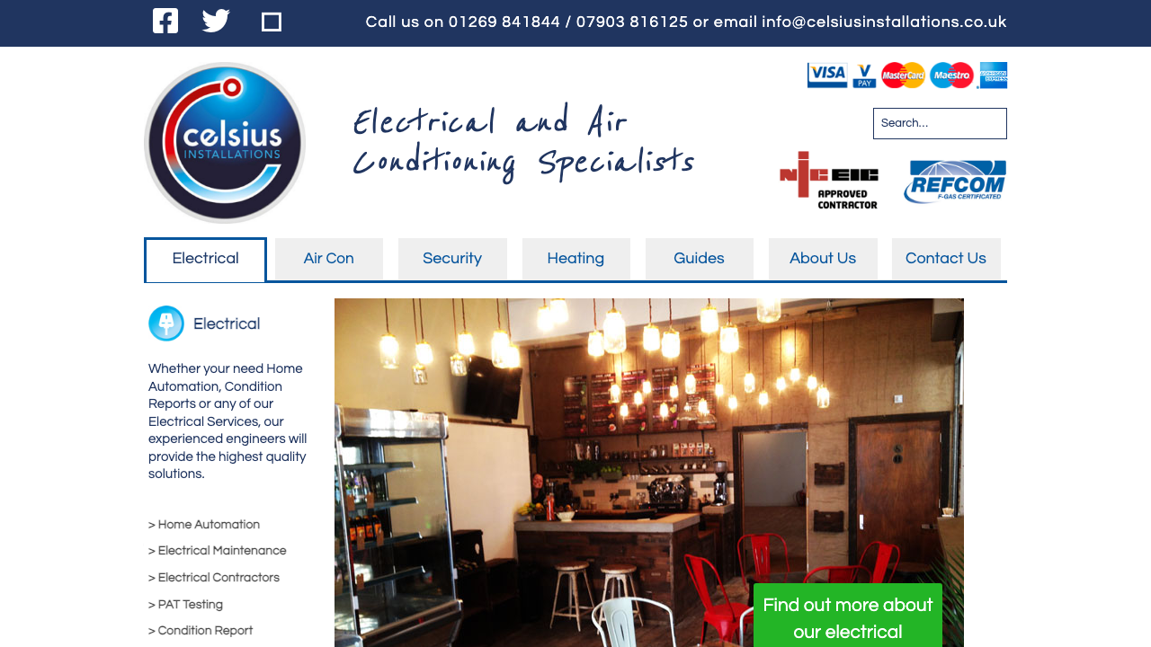 CELSIUS INSTALLATIONS & SERVICES LIMITED website preview