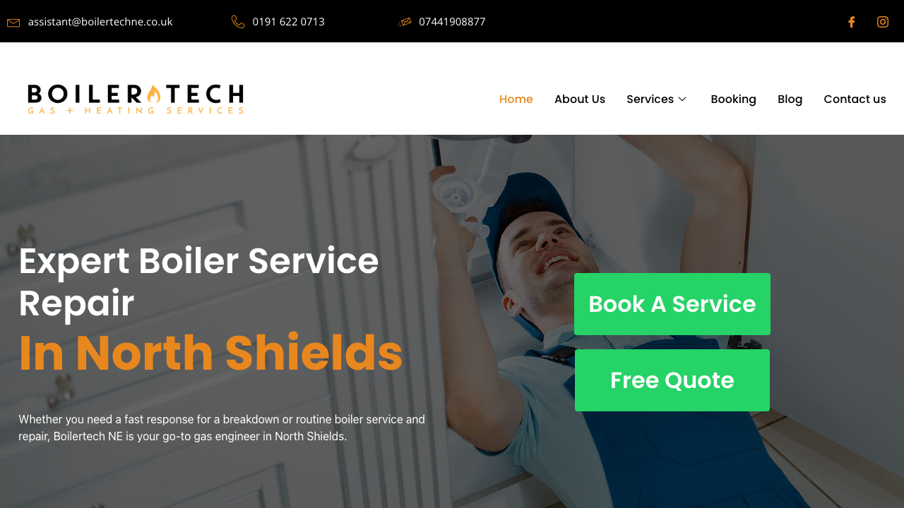 BOILERTECH N.E LTD website preview