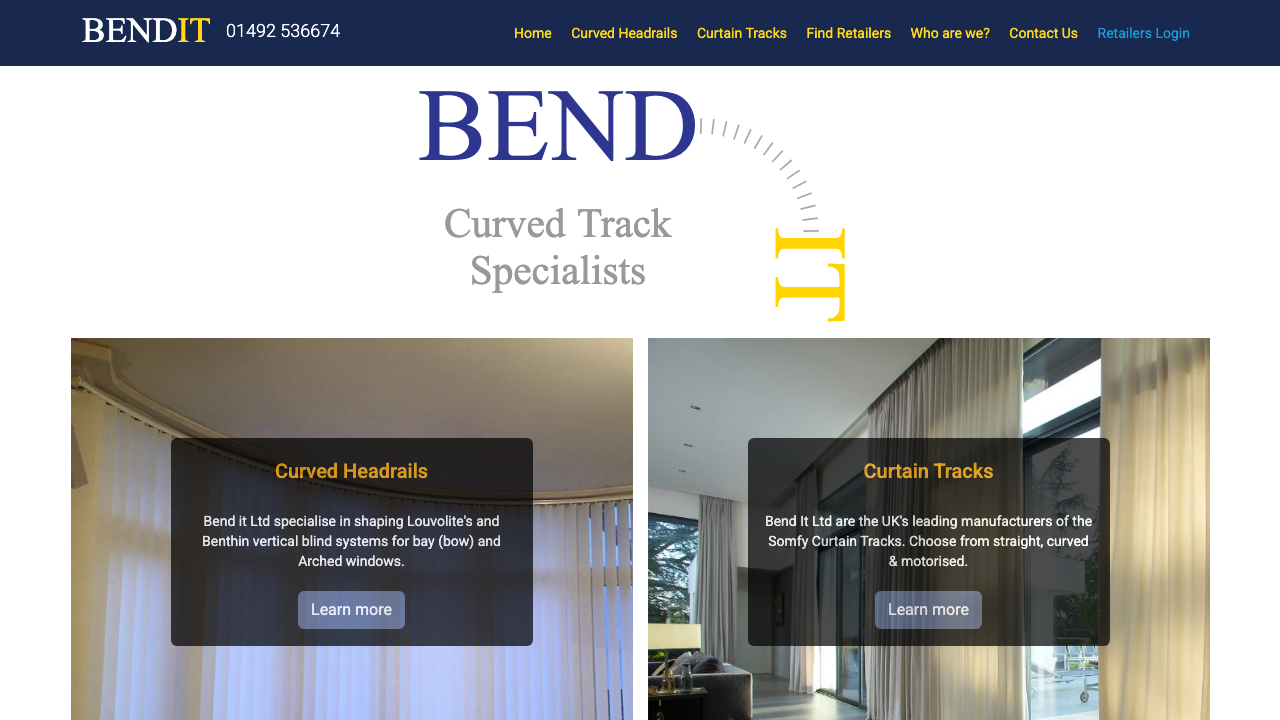 BEND IT LIMITED website preview