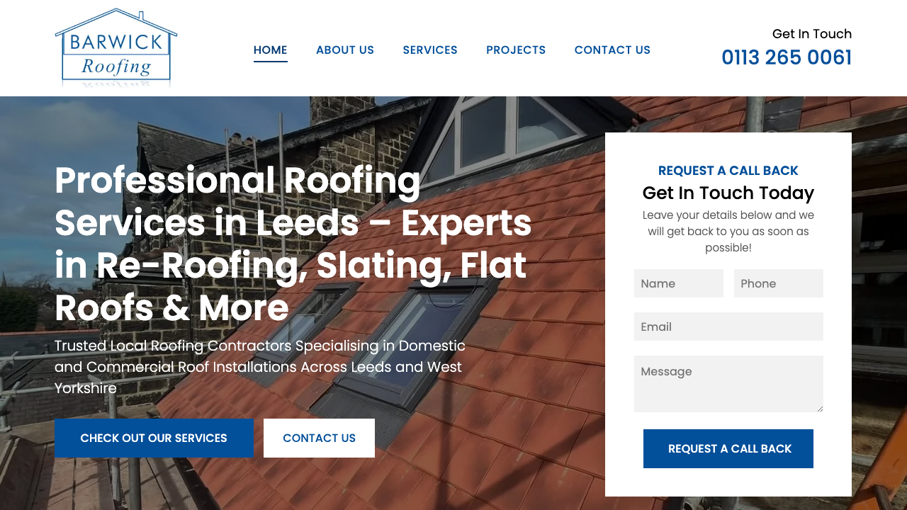 BARWICK ROOFING LIMITED website preview