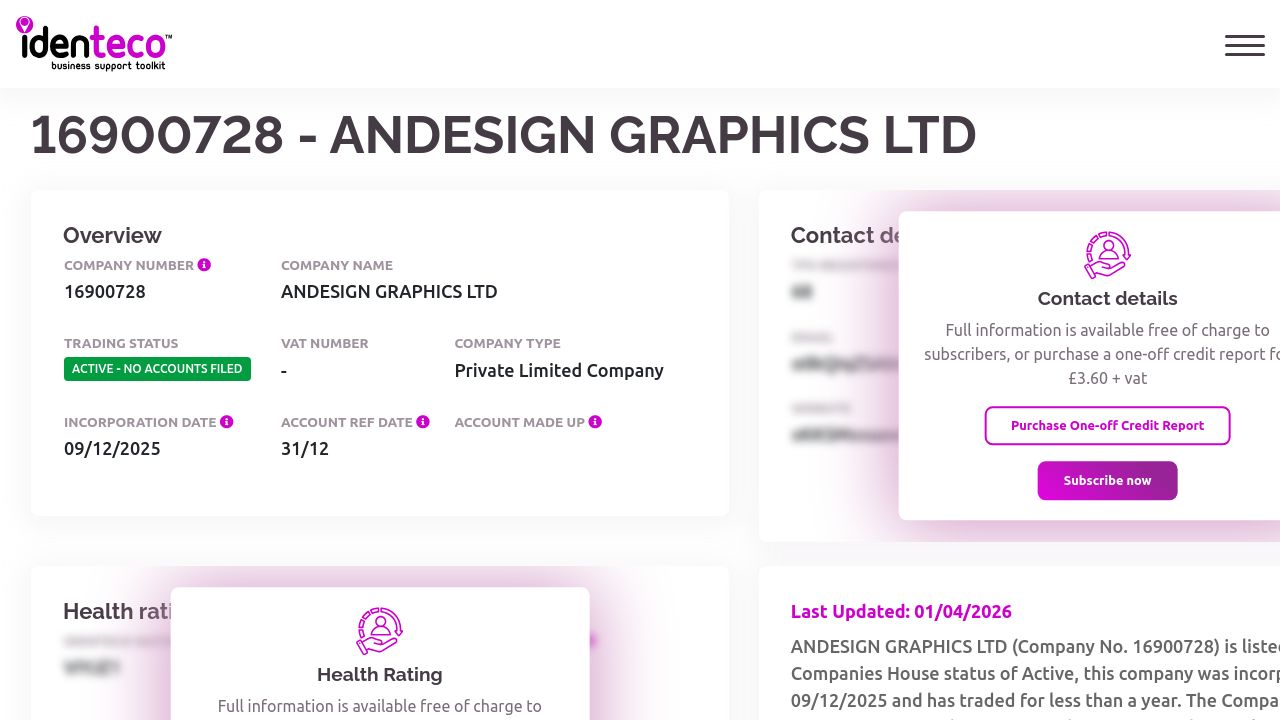 ANDESIGN GRAPHICS LTD website preview