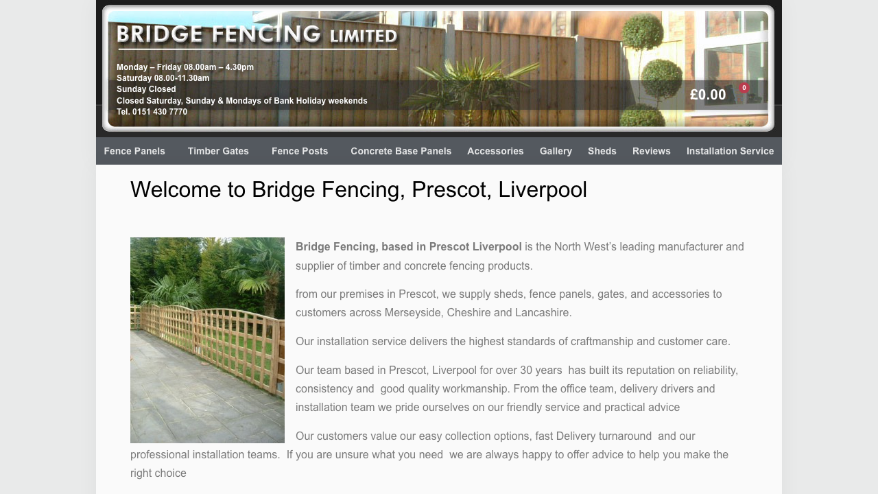 BRIDGE FENCING LTD website preview