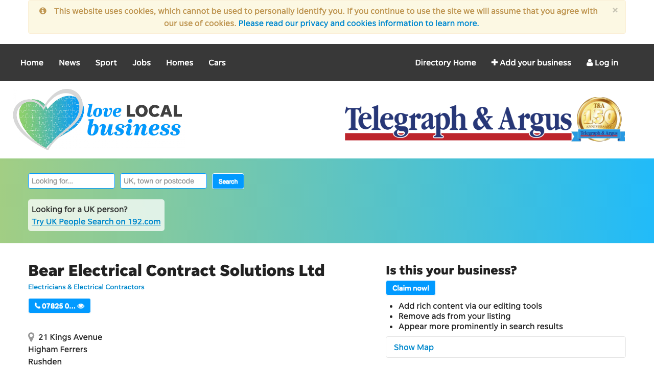 BEAR ELECTRICAL CONTRACT SOLUTIONS LIMITED website preview