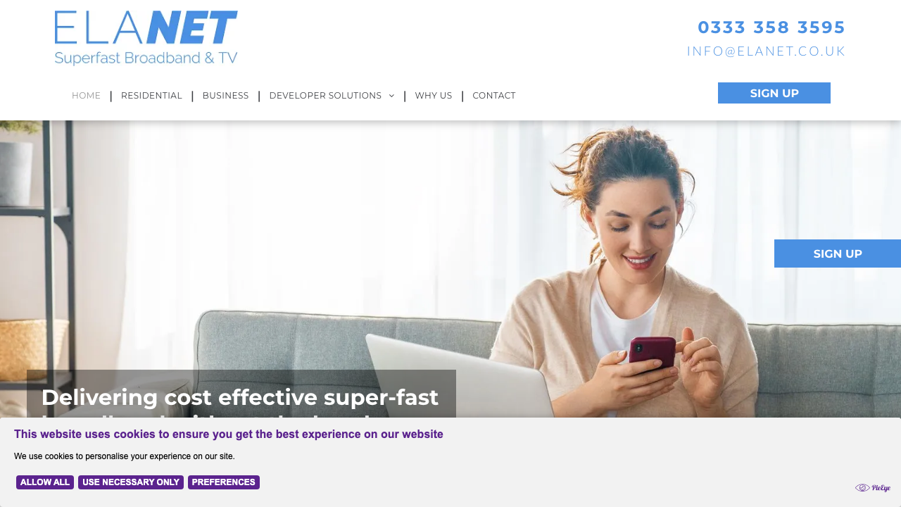 ELANET LIMITED website preview