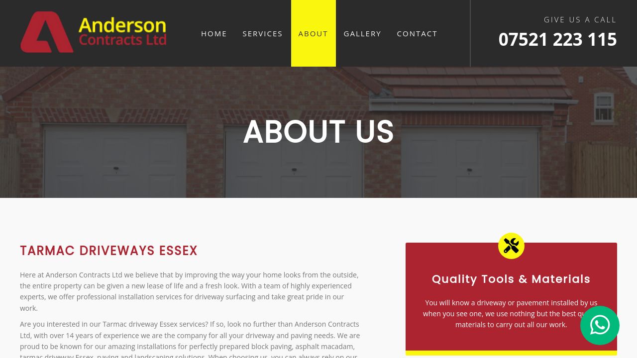ANDERSON CONTRACTS LTD website preview