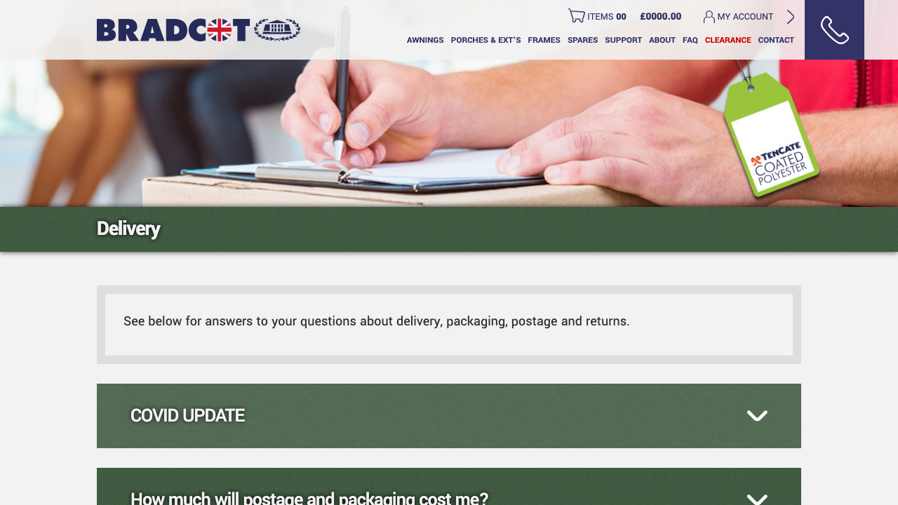 BRADCOT UK LTD website preview