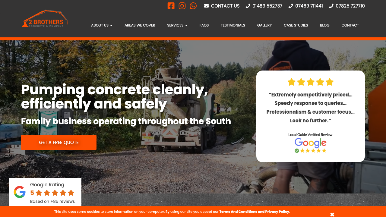 2 BROTHERS CONCRETE PUMPING LIMITED website preview