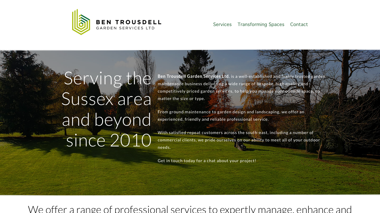 BEN TROUSDELL GARDEN SERVICES LIMITED website preview