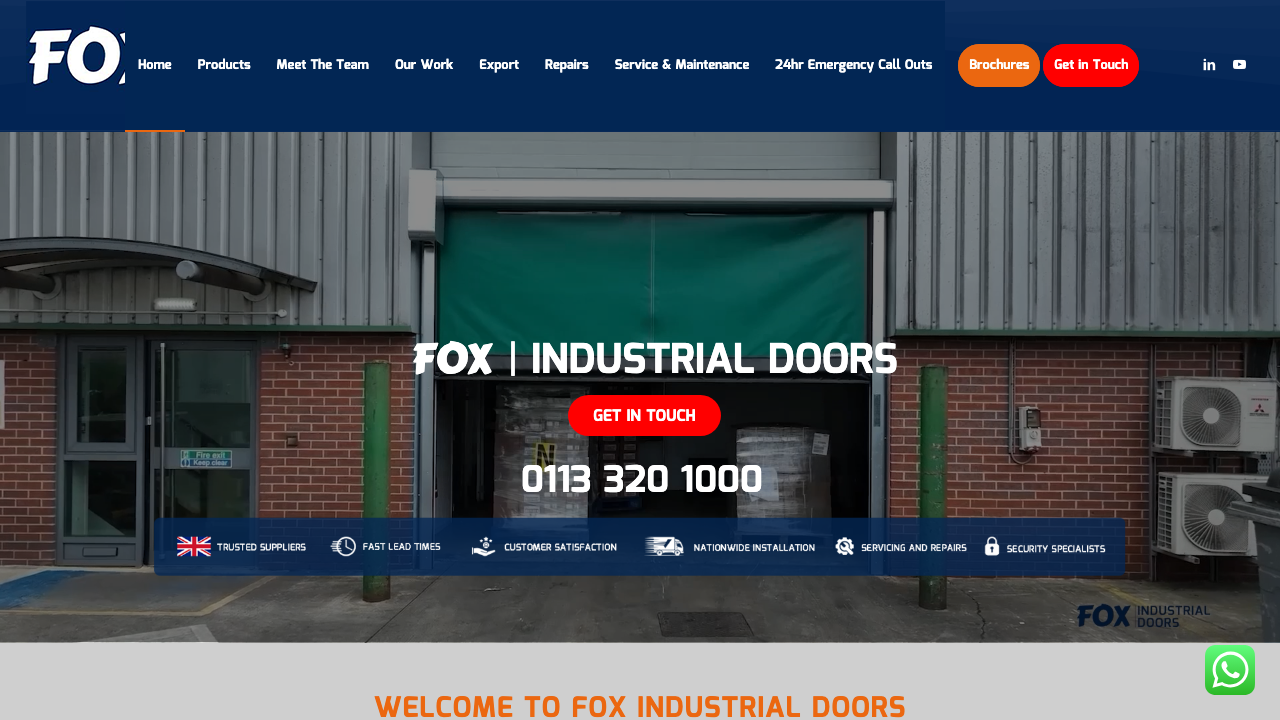 FOX INDUSTRIAL DOORS LIMITED website preview