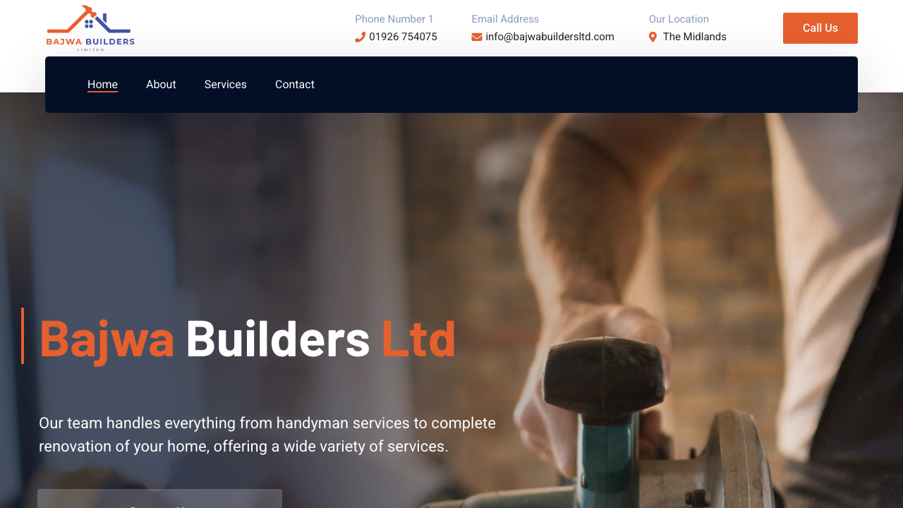 BAJWA BUILDER MIDLAND LTD website preview
