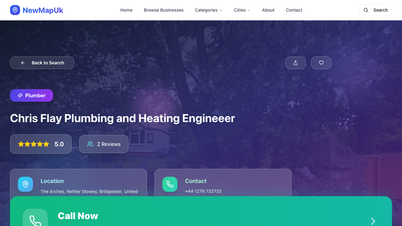 CHRIS FLAY PLUMBING AND HEATING LIMITED website preview