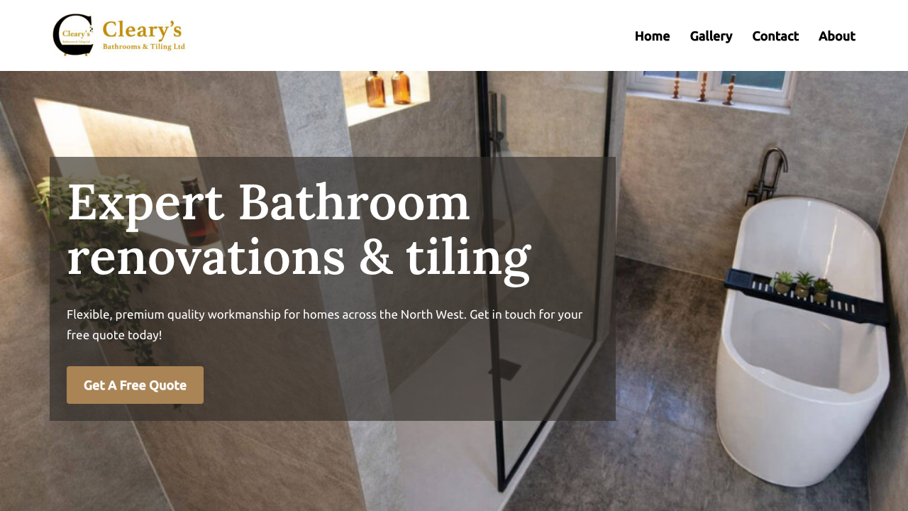 CLEARY'S BATHROOMS AND TILING LTD website preview