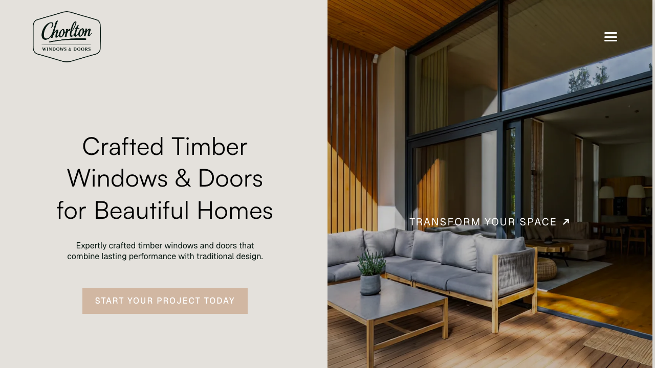 CHORLTON WINDOWS AND DOORS LTD website preview