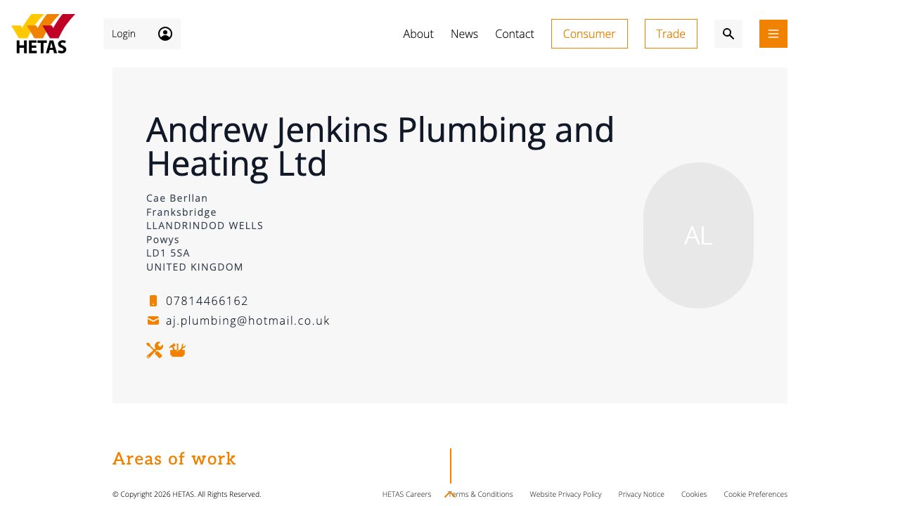 ANDREW JENKINS PLUMBING & HEATING LIMITED website preview