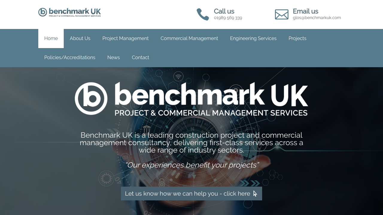 BENCHMARK CONSTRUCTION MANAGEMENT LIMITED website preview