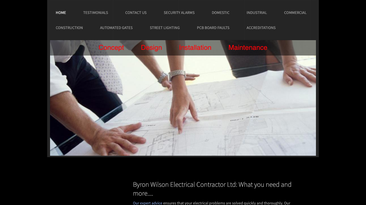 BYRON WILSON ELECTRICAL CONTRACTOR LIMITED website preview