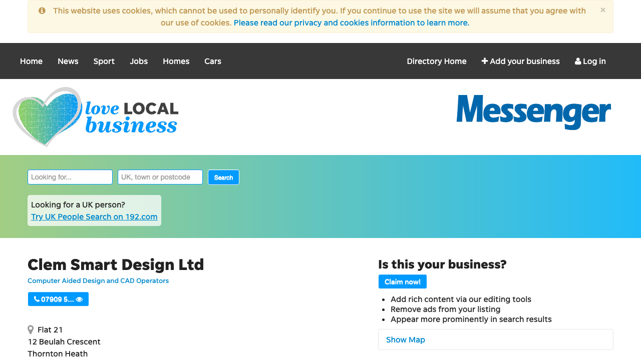 CLEM SMART DESIGN LTD website preview