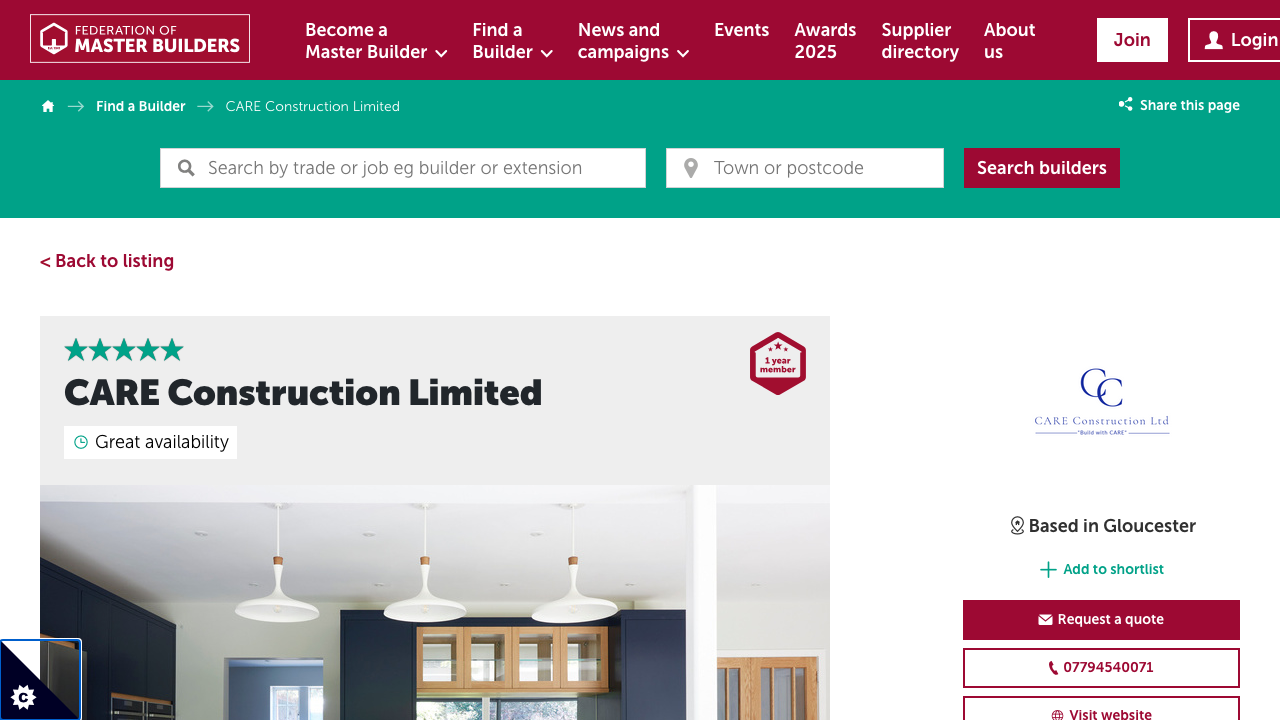 CARE & CONSTRUCT LTD website preview