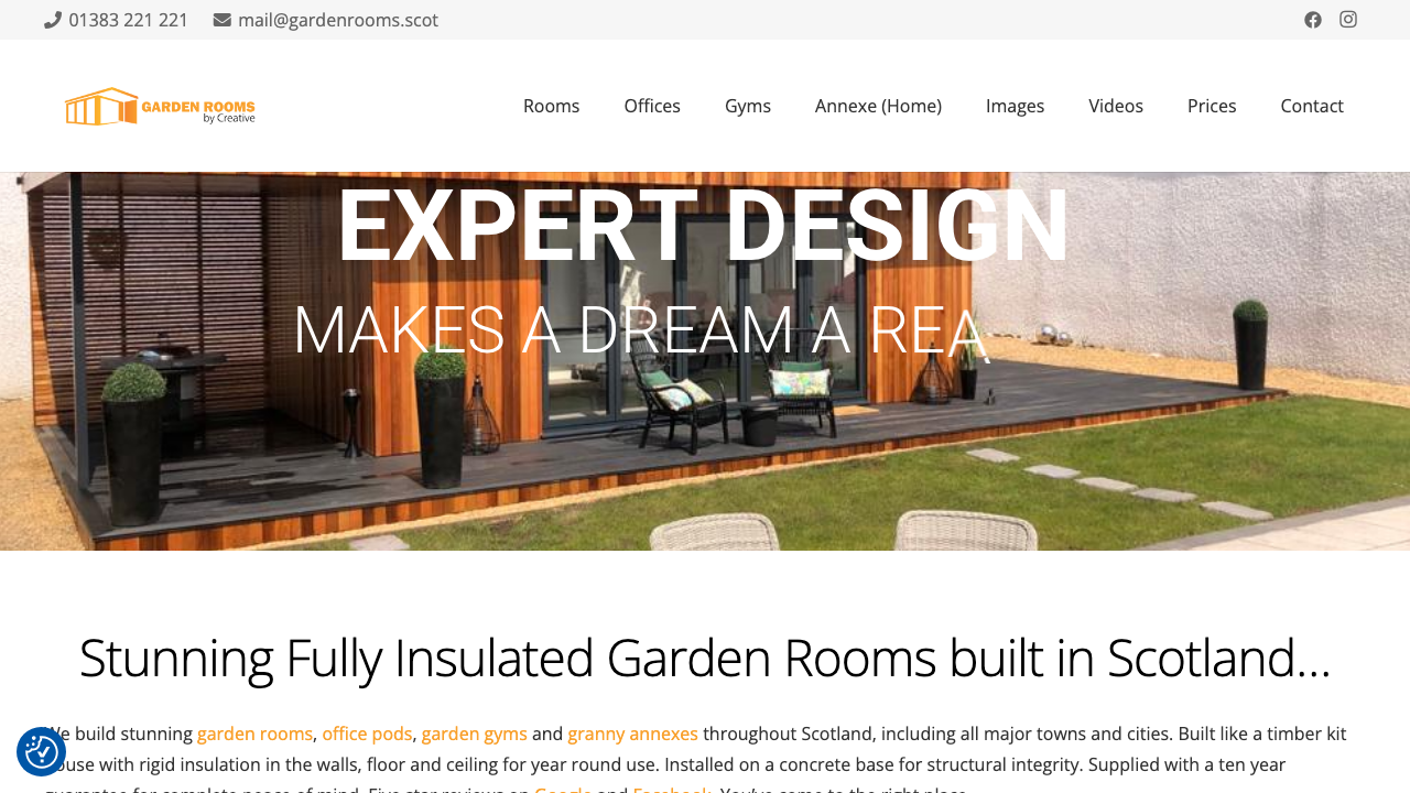 GARDEN ROOMS BY CREATIVE LTD website preview