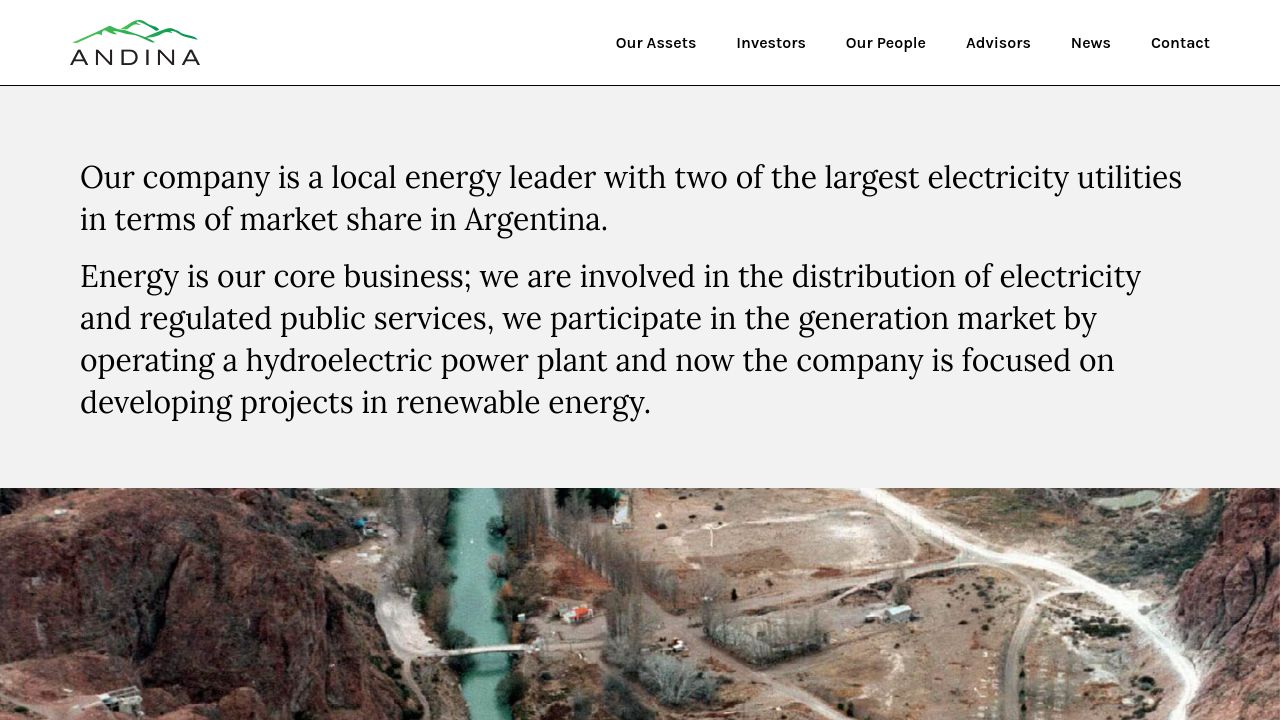 ANDINA ENERGIES PLC website preview