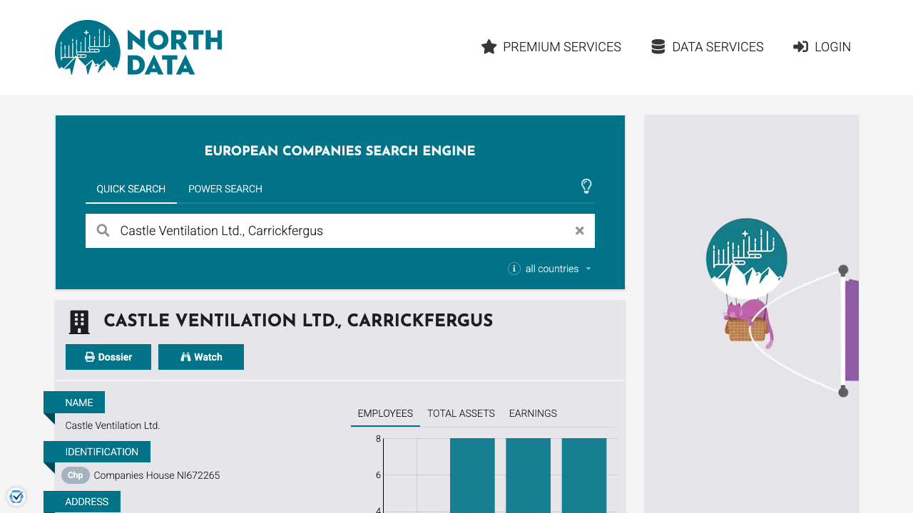 CASTLE VENTILATION LTD website preview