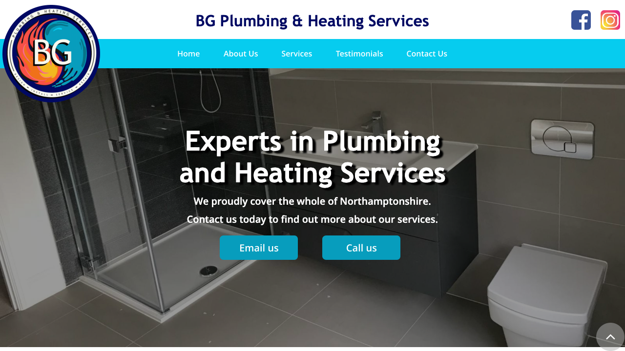 BG PLUMBING & HEATING SERVICES LTD website preview