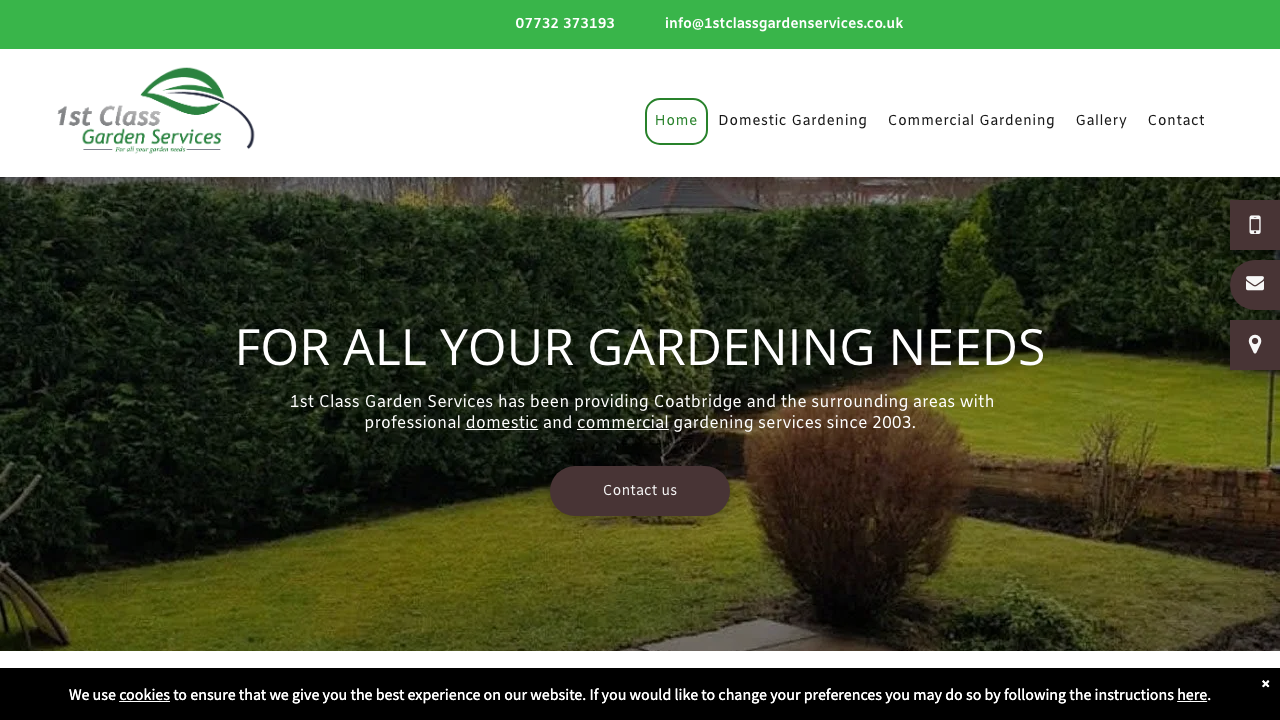 1ST CLASS GARDEN SERVICES LTD website preview