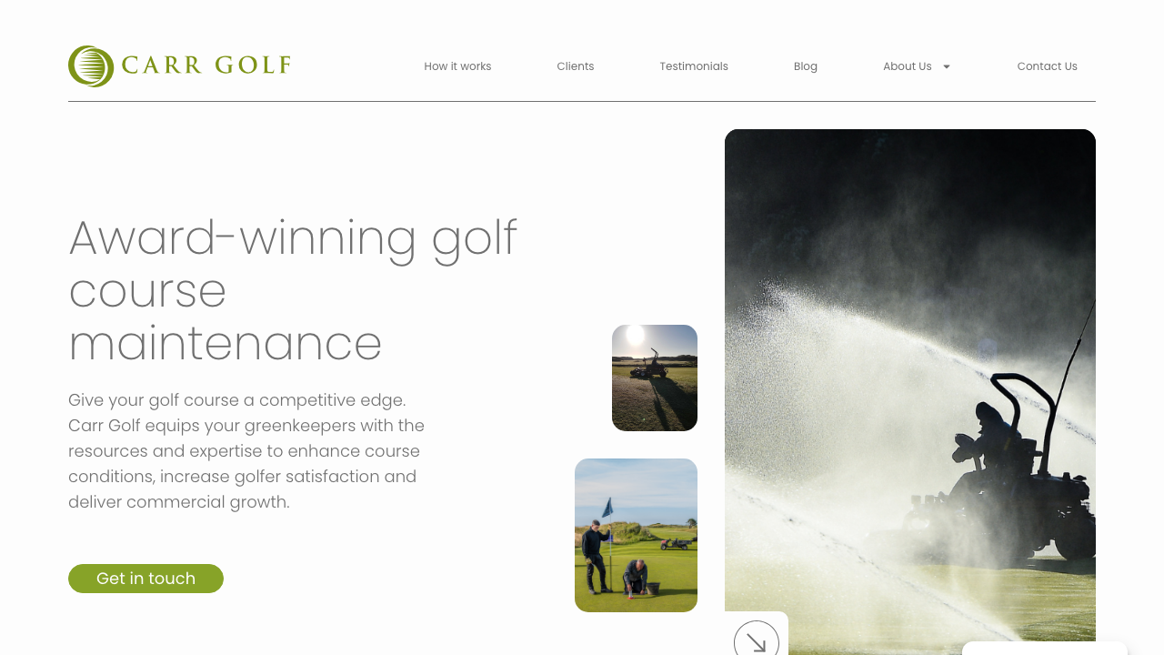 CARR GOLF MAINTENANCE UK LTD website preview