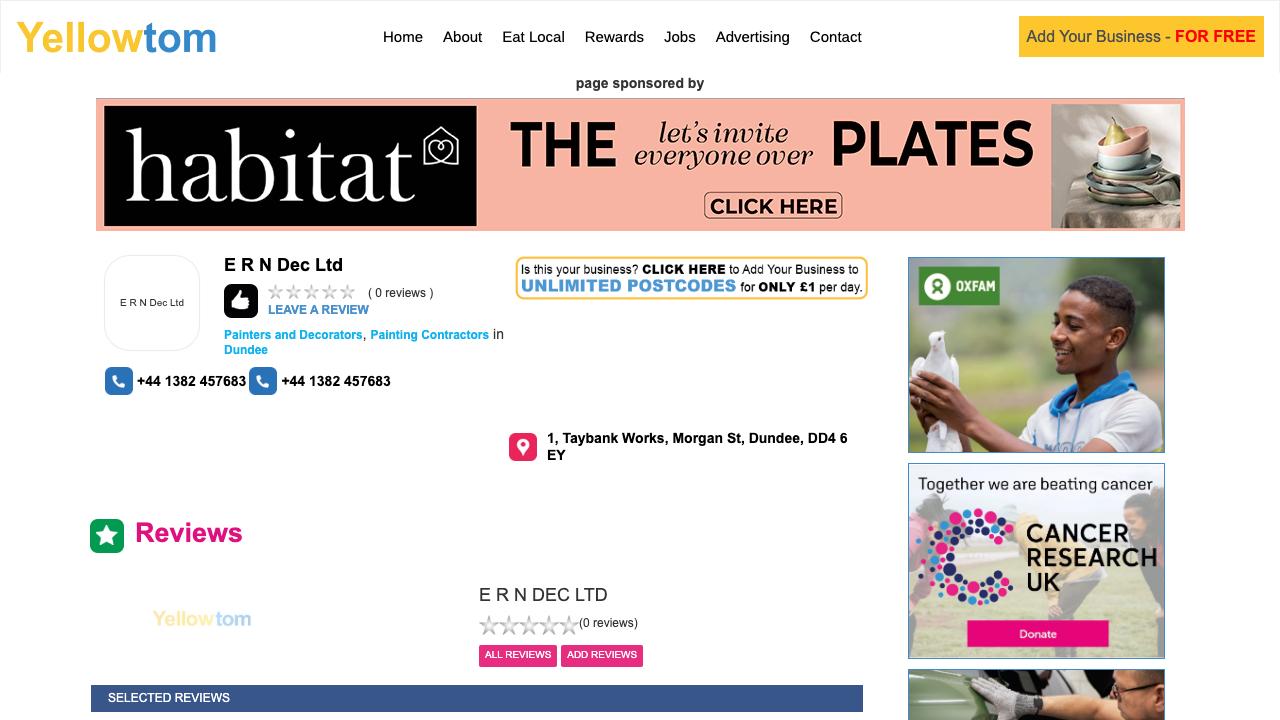 ERN-DEC LIMITED website preview