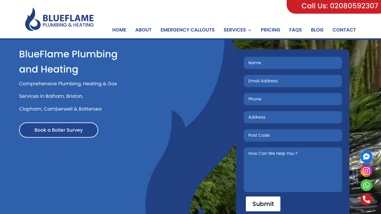 BLUE FLAMMA HEATING&PLUMBING LIMITED website preview