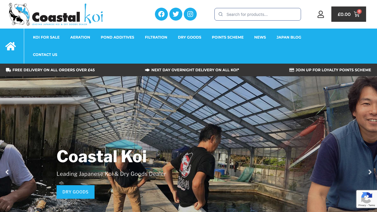 COASTAL KOI LIMITED website preview