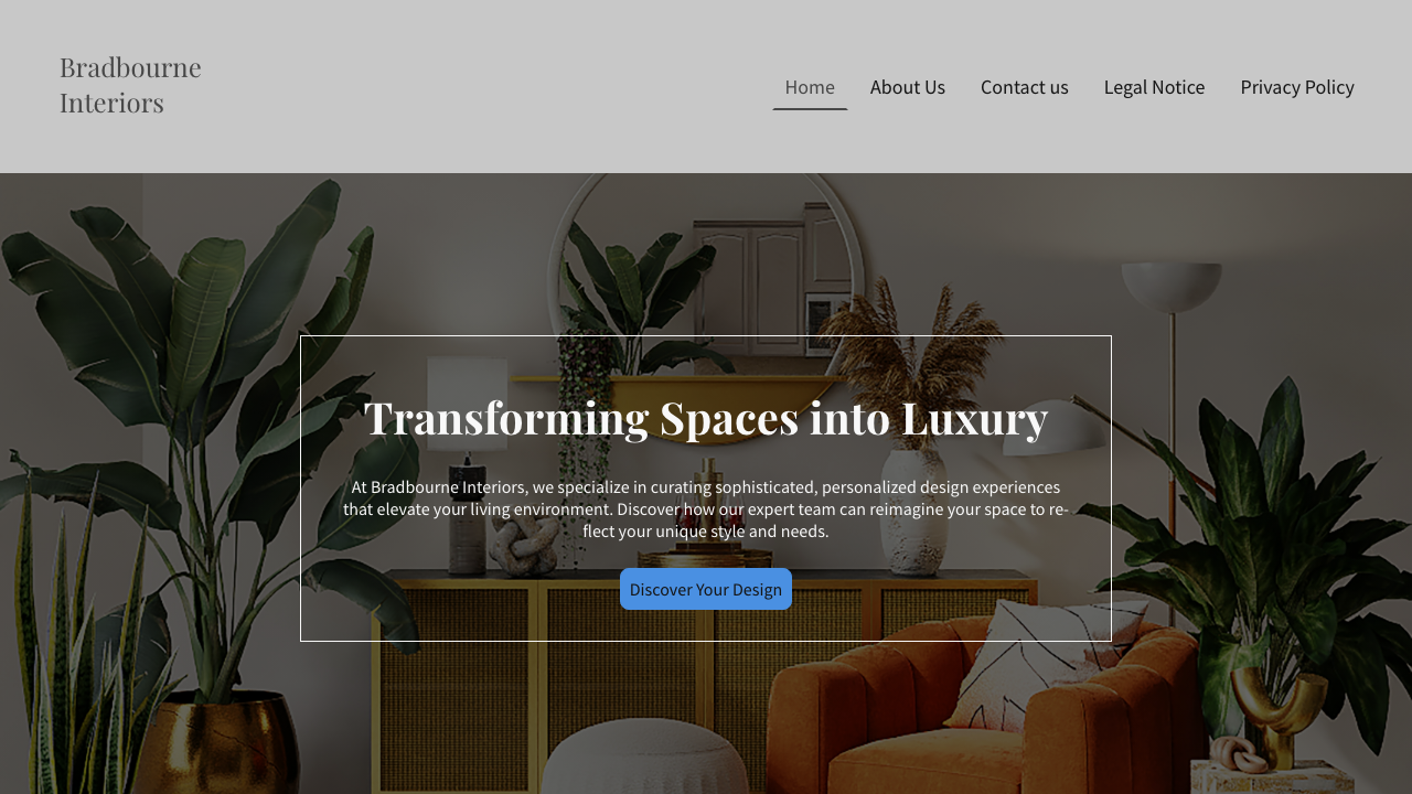 BRADBOURNE INTERIORS LIMITED website preview