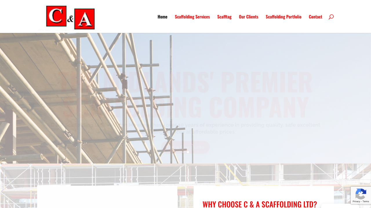 C & A SCAFFOLDING LTD website preview