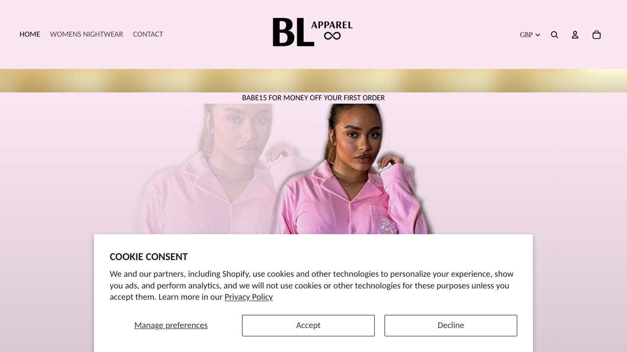 BETTY LOU APPAREL LTD website preview