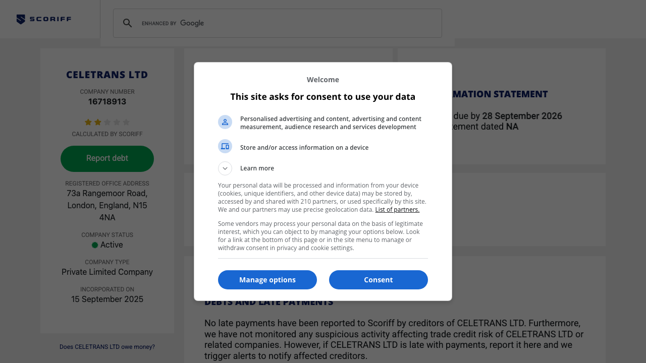 CELETRANS LTD website preview