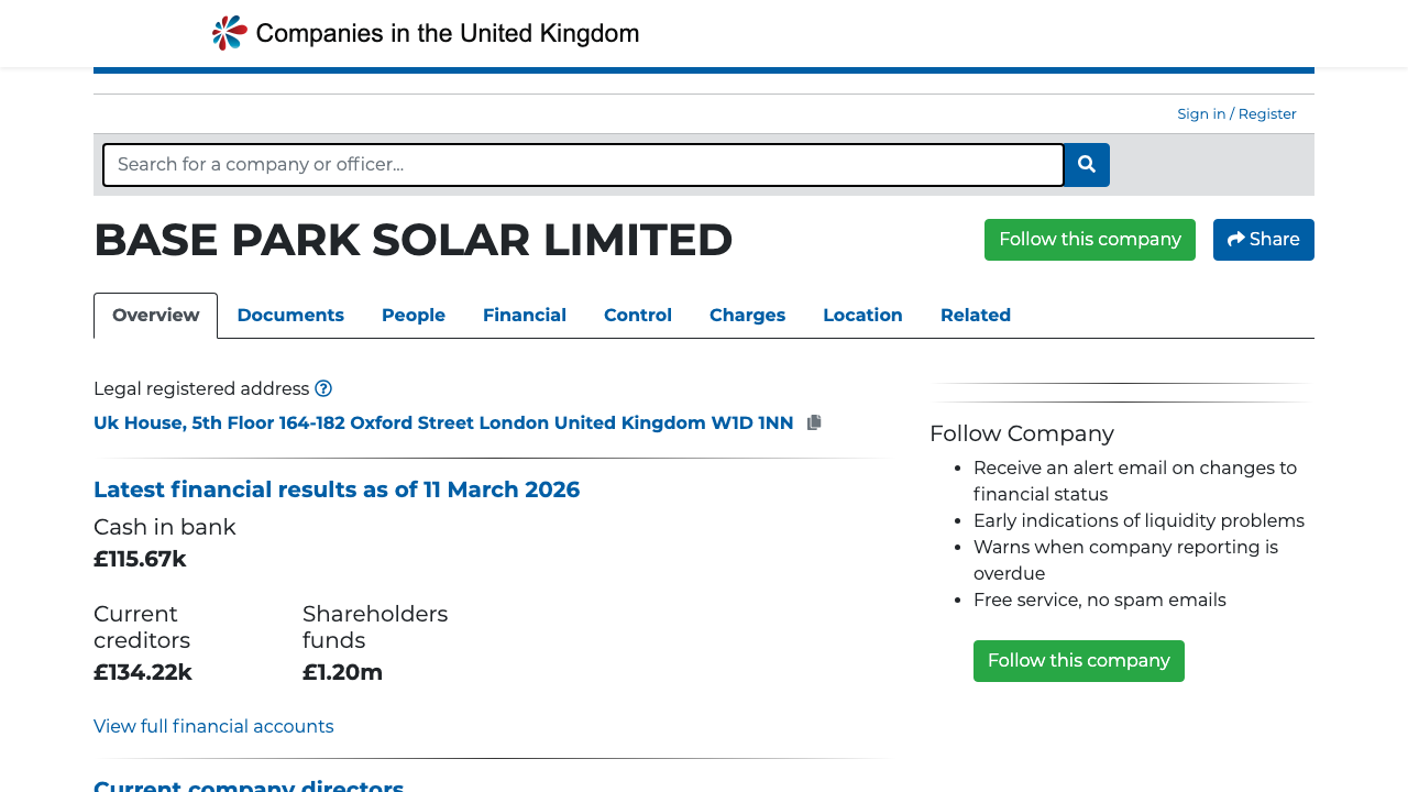 BASE PARK SOLAR LIMITED website preview