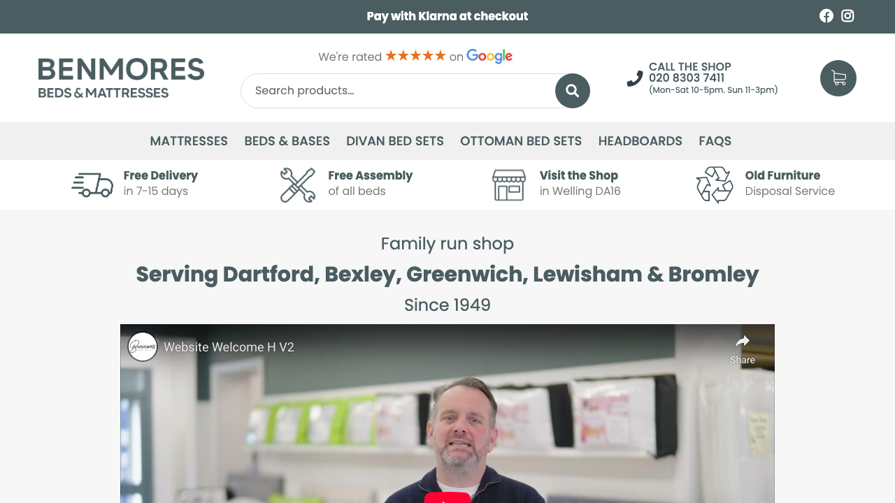 BENMORES (PRAMS & TOYS) LIMITED website preview