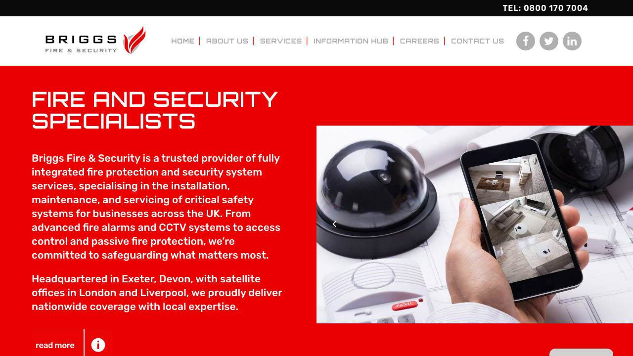 BRIGGS FIRE AND SECURITY LIMITED website preview