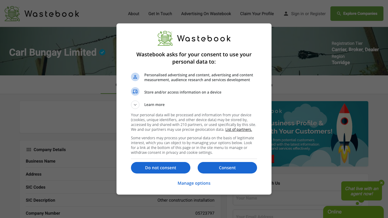 CARL BUNGAY LIMITED website preview
