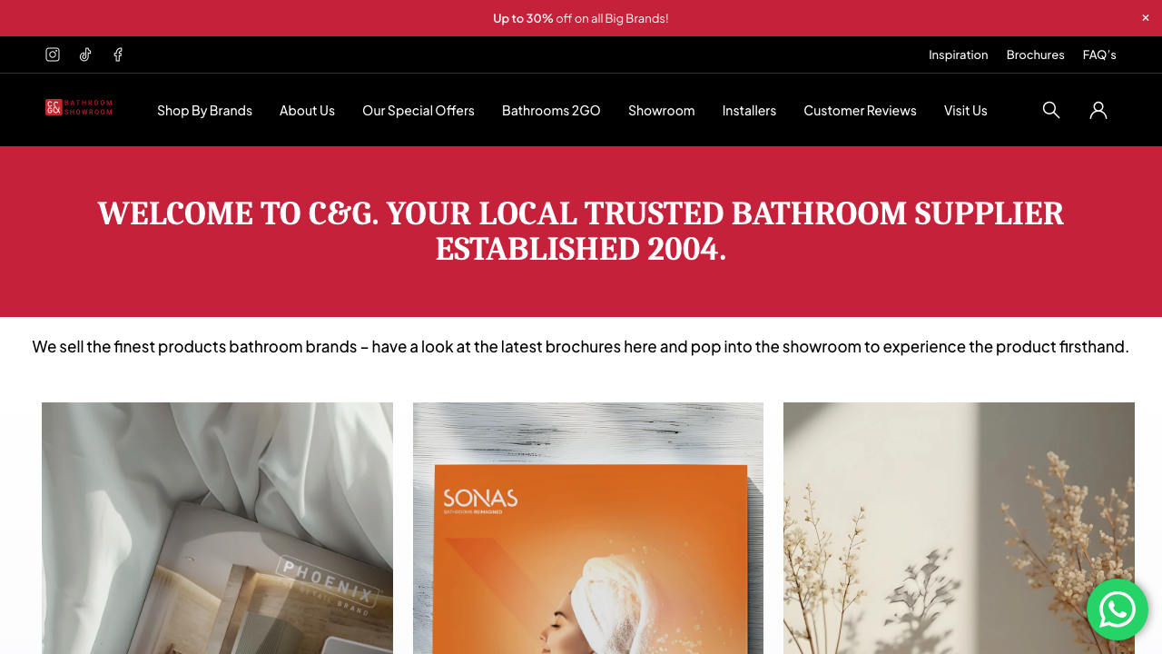 C&G BATHROOM SOLUTIONS LIMITED website preview