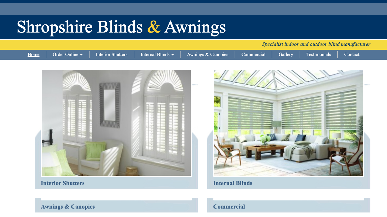 BYRON BLINDS LIMITED website preview